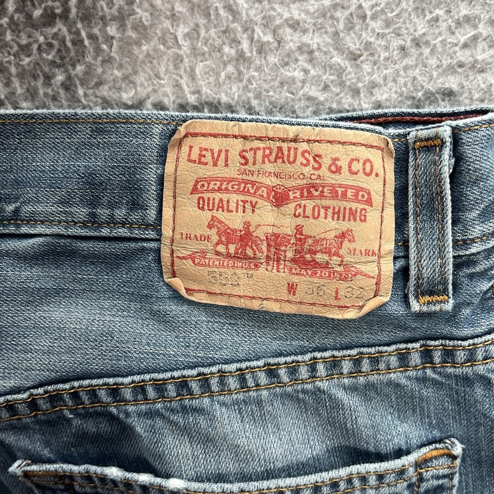 Levis 559 Jeans Mens 36x32 Blue Denim Relaxed Workwear Grunge Skater Baggy * - Picture 9 of 11